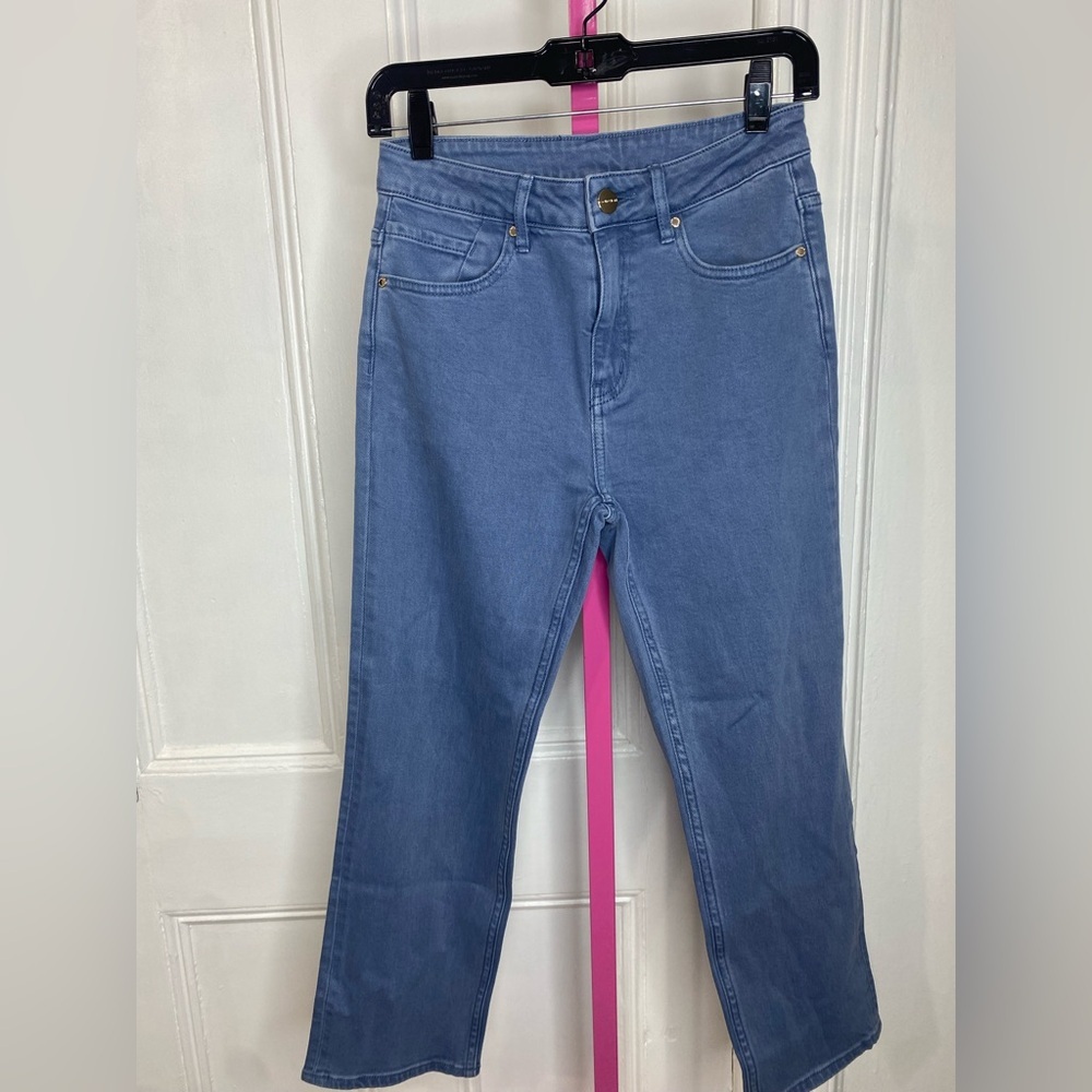 GOLDSIGN Women's Blue cropped Jeans